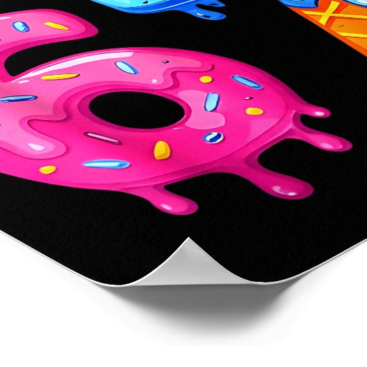 67 Meme 6 7 Numbers Ice Cream Six Seven Bruh Funny Poster (Ecke)