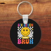 67 Meme 6 7 Six Seven Bruh Schlüsselanhänger (Vorderseite)