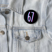 67 Meme 6 7 Six Seven Zahl Kostüm Button (Beispiel)