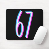 67 Meme 6 7 Six Seven Zahl Kostüm Mousepad (Mit Mouse)