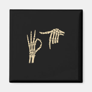 67 Meme 6 7 Skelett Halloween Sechs Sieben Gen Alp Magnet