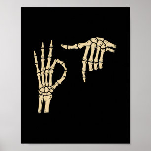 67 Meme 6 7 Skelett Halloween Sechs Sieben Gen Alp Poster