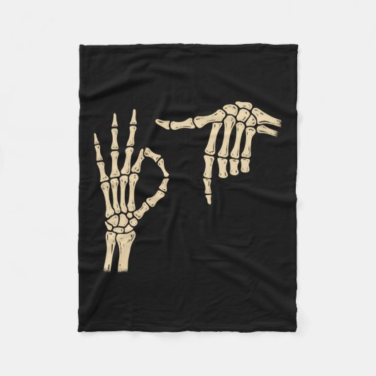 67 Meme 6 7 Skelett Halloween Six Sieben Gen Alpha Fleecedecke (Vorderseite)