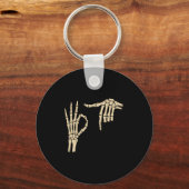 67 Meme 6 7 Skelett Halloween Six Sieben Gen Alpha Schlüsselanhänger (Vorderseite)