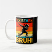 67 Meme 6 7 Zahlen Dabbing Sechs Sieben Bruh Lusti Kaffeetasse (Links)