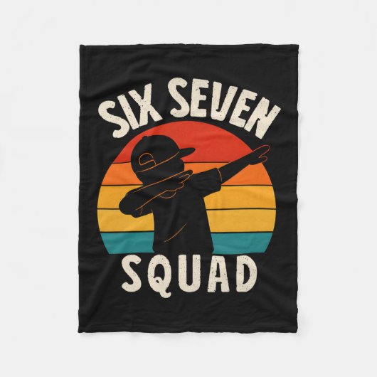 67 Meme 6 7 Zahlen Dabbing Six Seven Squad Lustig  Fleecedecke (Vorderseite)
