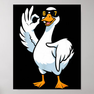 67 Meme Alberne Gans 6 7 Lustig Sechs Sieben 6-7 G Poster