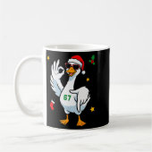 67 Meme Alberner Gans 6 7 Lustige Sechs Sieben Wei Kaffeetasse (Links)