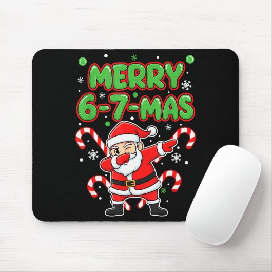 67 Meme Alpha Gen Slang Merry 6-7-mas Santa Christ Mousepad (Mit Mouse)