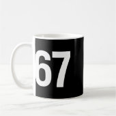 67 Meme Alpha Gen-z Aura Energie Stil Kaffeetasse (Links)