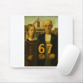 67 Meme American Gothic Art Six Seven Gen Alpha Sl Mousepad (Mit Mouse)