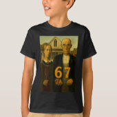 67 Meme American Gothic Art Six Seven Gen Alpha Sl T-Shirt (Vorderseite)