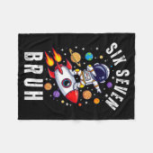 67 Meme Astronaut Dabbing In Space Funny Six Seven Fleecedecke (Vorderseite (Horizontal))