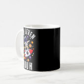 67 Meme Astronaut Dabbing In Space Funny Six Seven Kaffeetasse (Vorderseite Links)