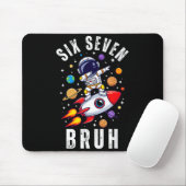67 Meme Astronaut Dabbing In Space Funny Six Seven Mousepad (Mit Mouse)