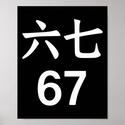 67 Meme auf Chinesisch Lustig 67 Meme Poster (Vorne)