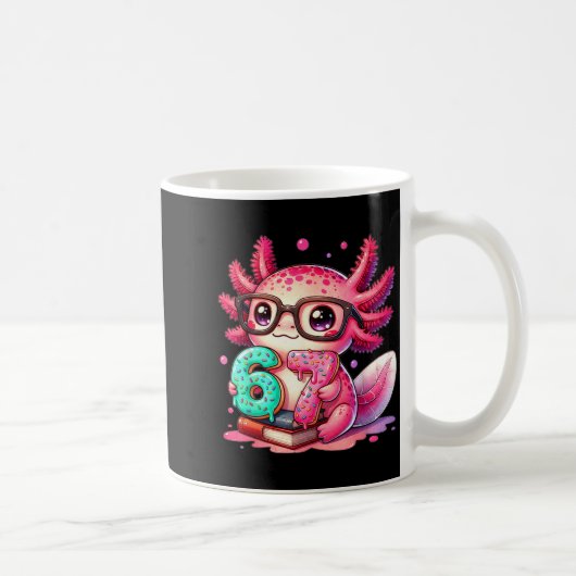 67 Meme Axolotl Funny Six Seven Axolotl Lover For  Kaffeetasse (Rechts)