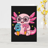 67 Meme Axolotl Funny Six Seven Axolotl Lover For Karte (Gelbe Blume)