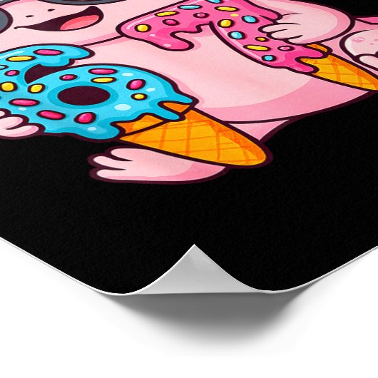 67 Meme Axolotl Funny Six Seven Axolotl Lover For Poster (Ecke)