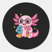 67 Meme Axolotl Funny Six Seven Axolotl Lover For Runder Aufkleber (Vorderseite)