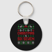 67 Meme Boy Funny Six Seven Ugly Christmas Sweater Schlüsselanhänger (Vorderseite)
