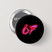 67 Meme  Button (Vorne & Hinten)