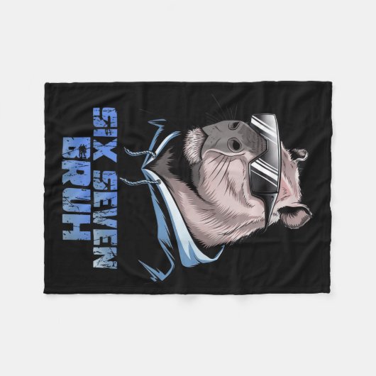 67 Meme Capybara Funny Six Seven Bruh Capybara For Fleecedecke (Vorderseite (Horizontal))