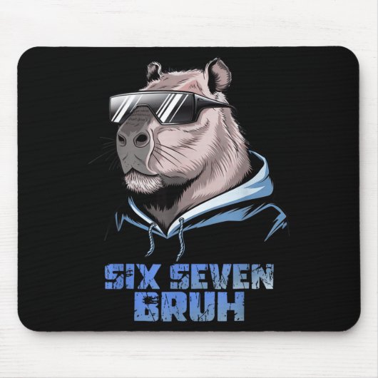 67 Meme Capybara Funny Six Seven Bruh Capybara For Mousepad (Vorne)