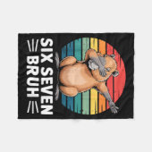 67 Meme Capybara Funny Six Seven Bruh Humor For Ki Fleecedecke (Vorderseite (Horizontal))