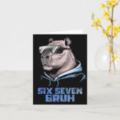 67 Meme Capybara Lustig Sechs Sieben Bruh Capybara Karte (Gelbe Blume)