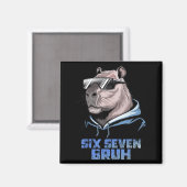 67 Meme Capybara Lustig Six Seven Bruh Capybara Fü Magnet (Vorderseite/Rückseite)