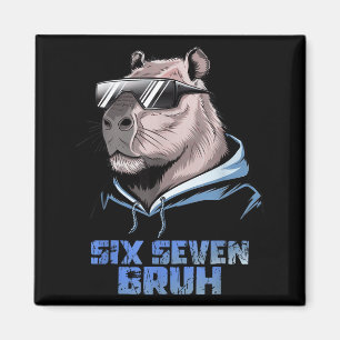 67 Meme Capybara Lustig Six Seven Bruh Capybara Fü Magnet