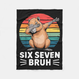 67 Meme Capybara Lustig Six Seven Bruh Humor Für K Fleecedecke