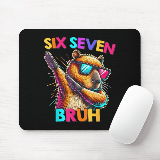 67 Meme Capybara Six Seven Bruh Capybara Kids Boys Mousepad (Mit Mouse)