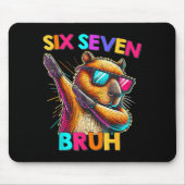 67 Meme Capybara Six Seven Bruh Capybara Kids Boys Mousepad (Vorne)