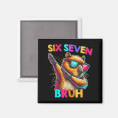 67 Meme Capybara Six Seven Bruh Capybara Kinder Ju Magnet (Vorderseite/Rückseite)