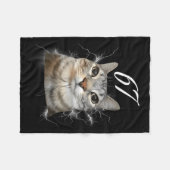 67 Meme Cat Howling At Moon Brainrot Funny 6 7  Fleecedecke (Vorderseite (Horizontal))