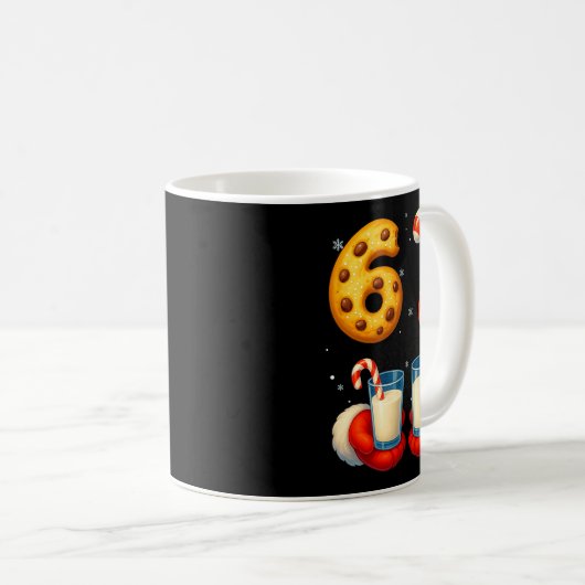 67 Meme Christmas Cookie Candy Cane Funny Six Seve Kaffeetasse (VorderseiteRechts)