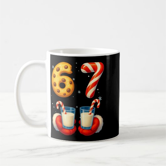 67 Meme Christmas Cookie Candy Cane Funny Six Seve Kaffeetasse (Links)