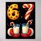 67 Meme Christmas Cookie Candy Cane Funny Six Seve Poster (Vorne)