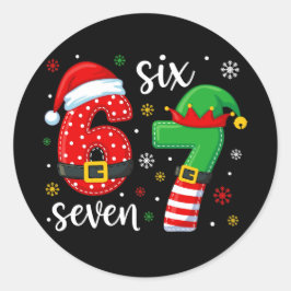 67 Meme Christmas Runder Aufkleber