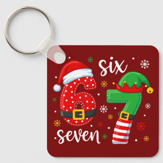 67 Meme Christmas Schlüsselanhänger (Vorderseite)