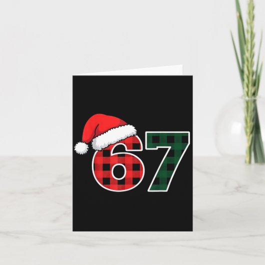 67 Meme Christmas Six Seven Karte (Vorderseite)