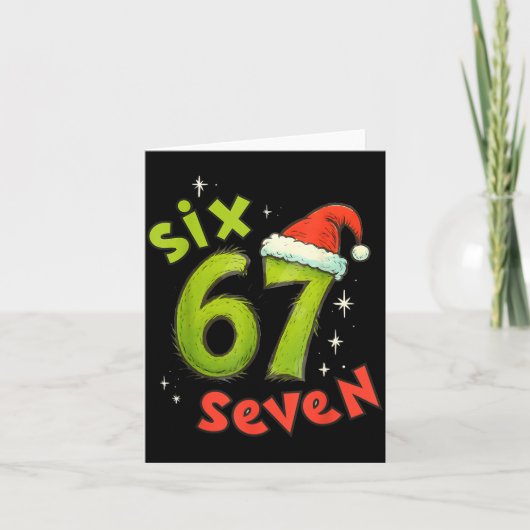 67 Meme Christmas Six Seven Xmas Men Women Boys Gi Karte (Vorderseite)