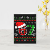 67 Meme Christmas Six Seven Xmas Ugly Sweater Men Karte (Gelbe Blume)