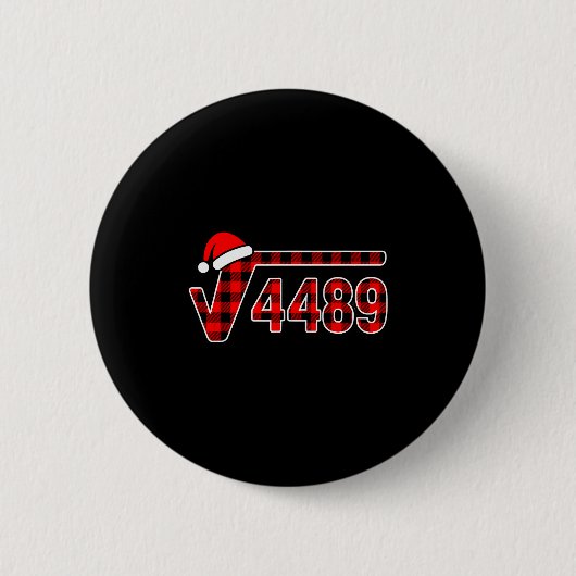 67 Meme Christmas Square Root 4489 Six Seven Math Button (Vorderseite)