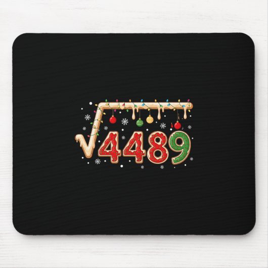 67 Meme Christmas Square Root 4489 Six Seven Math  Mousepad (Vorne)