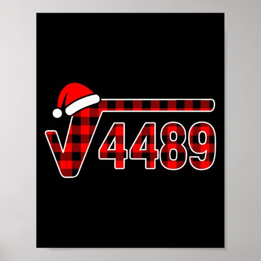 67 Meme Christmas Square Root 4489 Six Seven Math Poster (Vorne)