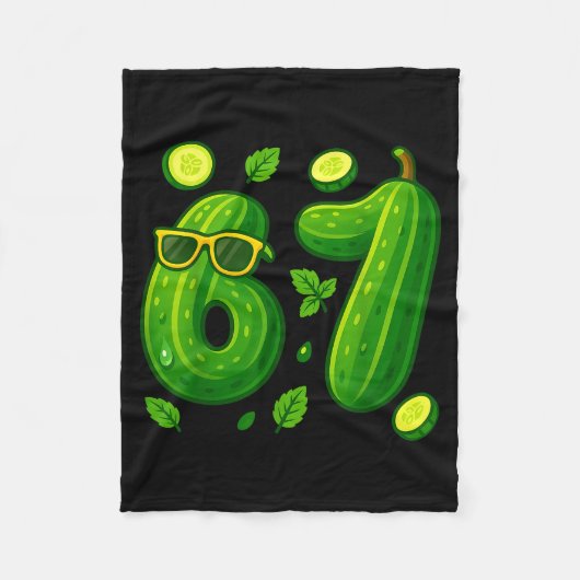 67 Meme Ckle Funny Six Seven Cuber 6 7 Gen Alpha S Fleecedecke (Vorderseite)