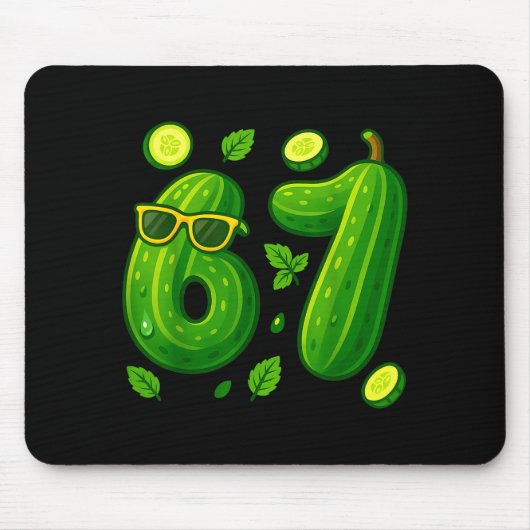 67 Meme Ckle Lustig Six Seven Cuber 6 7 Gen Alpha  Mousepad (Vorne)